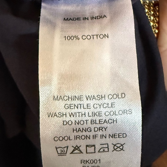 QUINCE • 100% Cotton Poplin Tiered Maxi Dress Navy size Small - Picture 6 of 10